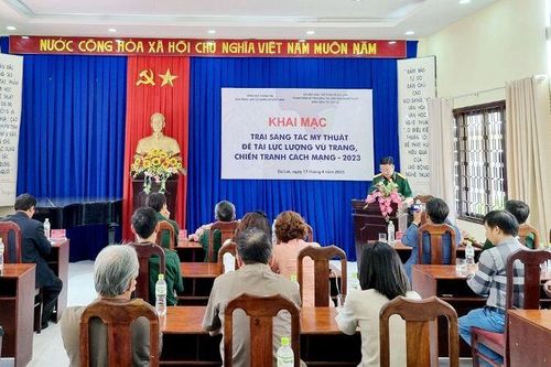 Sáng tác mỹ thuật đề tài lực lượng vũ trang, chiến tranh cách mạng