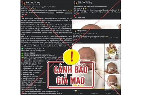Cảnh báo tin giả kêu gọi từ thiện cho bệnh nhi