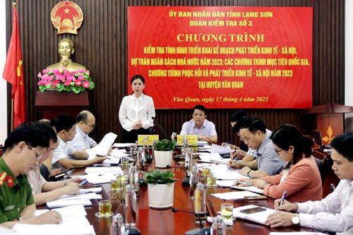 Lãnh đạo UBND tỉnh kiểm tra tại huyện Văn Lãng, Văn Quan