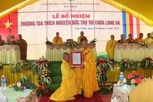 Quảng Trị: Lễ bổ nhiệm Thượng tọa Thích Nguyên Đức trụ trì chùa Long Hà