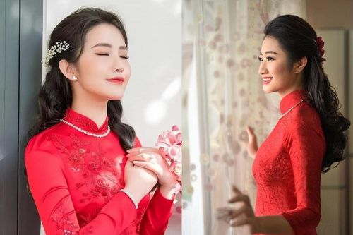 Những kiểu tóc mặc áo dài cho cô dâu trong ngày trọng đại