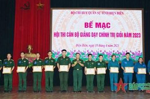 Bộ CHQS tỉnh Điện Biên: Bế mạc Hội thi cán bộ giảng dạy chính trị giỏi năm 2023