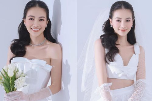 Hoa hậu Phương Khánh diện váy cưới khoe nhan sắc mỹ miều sau 5 năm đăng quang
