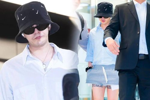 Phong cách G-Dragon ngày càng lạ: Diện quần ngắn 'cũn cỡn' không khác gì 'đồ ngủ' ra sân bay