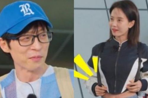 'MC quốc dân' Yoo Jae Suk bối rối khi thấy Song Ji Hyo diện áo hở eo