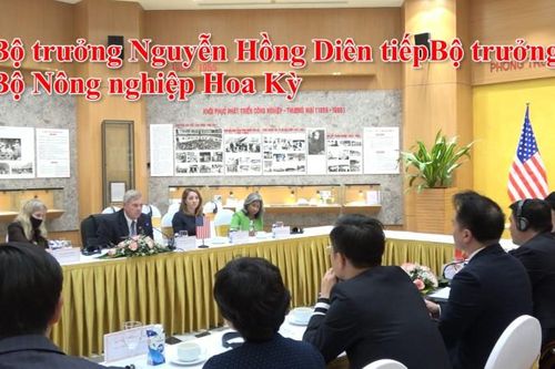 Bộ trưởng Nguyễn Hồng Diên tiếp Bộ trưởng Bộ Nông nghiệp Hoa Kỳ