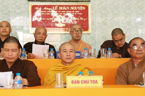 Tiền Giang: Ban Trị sự Phật giáo tỉnh thăm, làm việc với Phật giáo TX.Gò Công