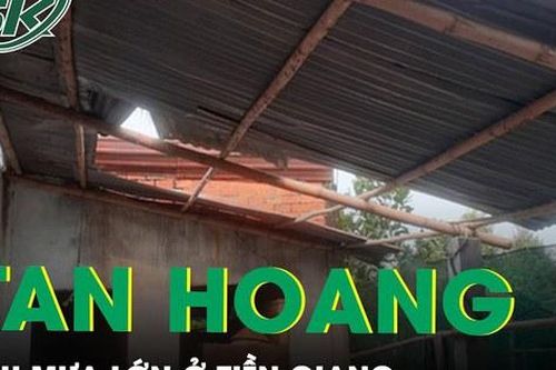 Hiện trường tan hoang sau mưa lớn ở Tiền Giang: 67 căn nhà bị tốc mái, nhiều cây trái ngã đổ