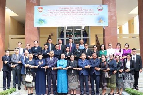 Mặt trận TP .Hồ Chí Minh tiếp lãnh đạo Mặt trận hai địa phương thuộc Lào
