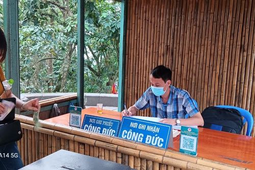 Đền Hùng tiếp nhận công đức bằng mã QR