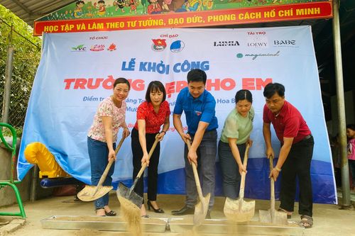 Khởi công xây dựng 2 điểm 'Trường đẹp cho em' tại Điện Biên