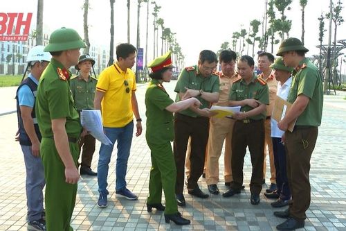 Giám đốc Công an tỉnh kiểm tra công tác bảo đảm ANTT tại TP Sầm Sơn