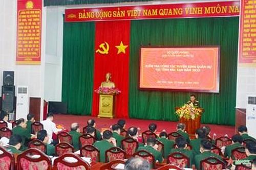 Ban Tuyển sinh quân sự Bộ Quốc phòng kiểm tra công tác tuyển sinh quân sự tại Bắc Kạn