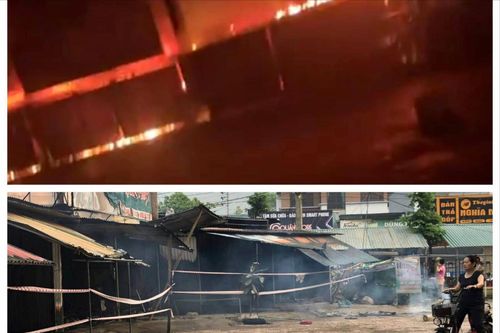 Hà Tĩnh: 6 ki ốt bốc cháy nghi do chập điện