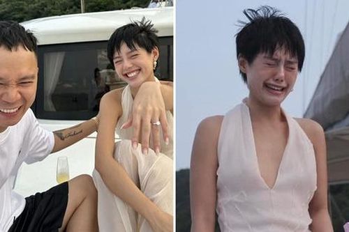 Cô em Trendy Khánh Linh khóc mếu khi bạn trai bất ngờ cầu hôn