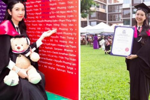 Sau khi lấy chồng sinh con, một Á hậu nhận bằng Đại học ở tuổi 30