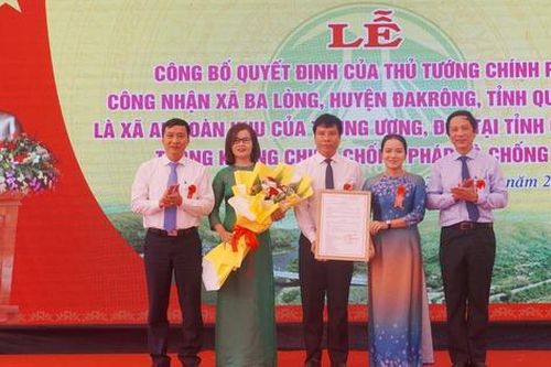Công nhận Ba Lòng là xã an toàn khu của Trung ương đặt tại Quảng Trị