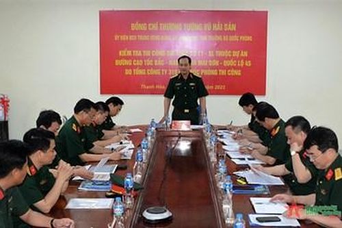 Thượng tướng Vũ Hải Sản kiểm tra việc thi công dự án của Tổng công ty 319