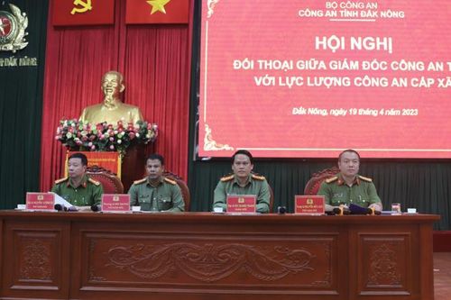 Đối thoại giữa Giám đốc Công an tỉnh Đắk Nông với lực lượng Công an cấp xã