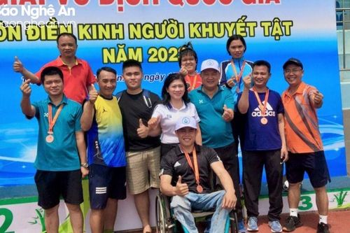 Đoàn Nghệ An giành 8 huy chương Đồng tại Giải thể thao toàn quốc cho người khuyết tật
