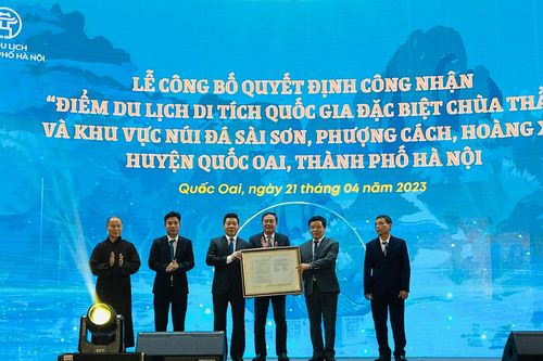 Quảng bá du lịch Quốc Oai qua 'Hành trình du lịch văn hóa lịch sử' khám phá chùa Thầy