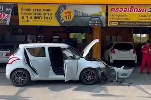 Chủ xe Suzuki Swift bị thương vì lốc điều hòa đột nhiên phát nổ