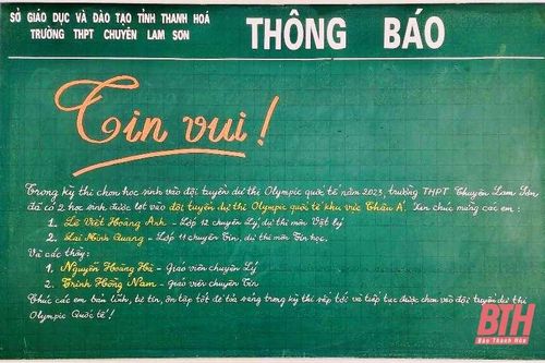 Thanh Hóa có 2 học sinh dự thi Olympic Quốc tế khu vực châu Á - Thái Bình Dương