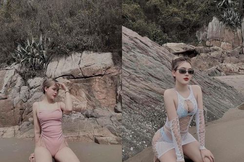 Vợ trung vệ Vũ Tiến Long khoe dáng cực nóng với bikini