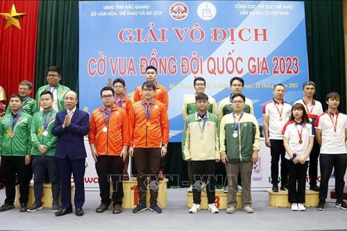 Kết thúc Giải Vô địch Cờ vua đồng đội quốc gia năm 2023: Hà Nội dẫn đầu với 4 HCV