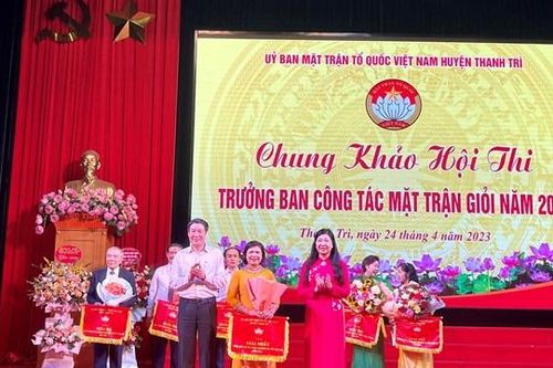 Thanh Trì- Hà Nội: Sôi nổi hội thi Trưởng ban Công tác Mặt trận giỏi