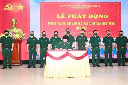 BĐBP Nghệ An phát động phong trào thi đua bảo đảm trật tự, an toàn giao thông năm 2023