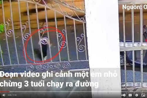 Thót tim cảnh bé gái chạy ra giữa đường có nhiều xe cộ qua lại