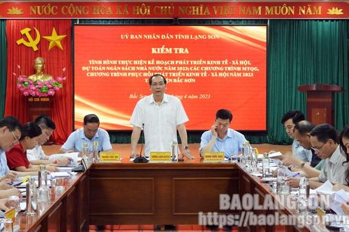 Lãnh đạo UBND tỉnh kiểm tra tình hình thực hiện kế hoạch phát triển kinh tế – xã hội tại huyện Bình Gia, Bắc Sơn