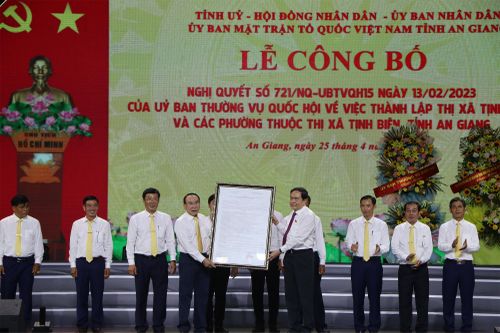 Công bố thành lập thị xã Tịnh Biên thuộc tỉnh An Giang