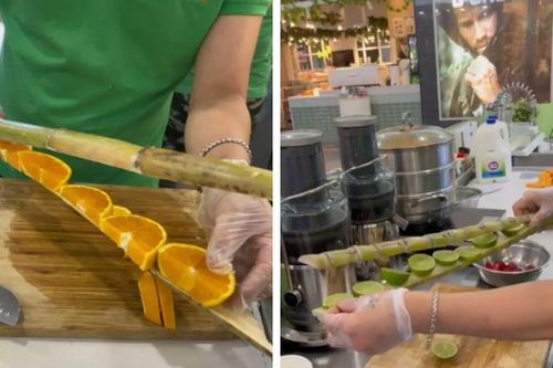 Độc lạ nước mía ở Úc mix đủ loại hoa quả