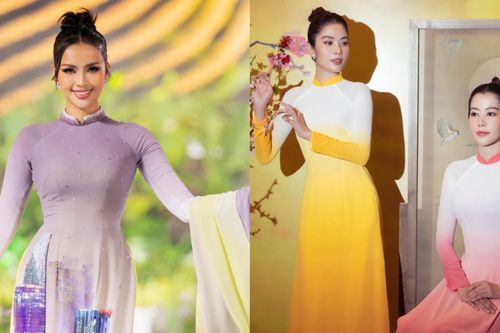 Nam Anh - Nam Em duyên dáng với áo dài lụa