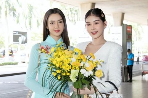 Lê Âu Ngân Anh 'đọ sắc' với Hoa hậu Hoàn vũ Thái Lan 2020 tại sân bay