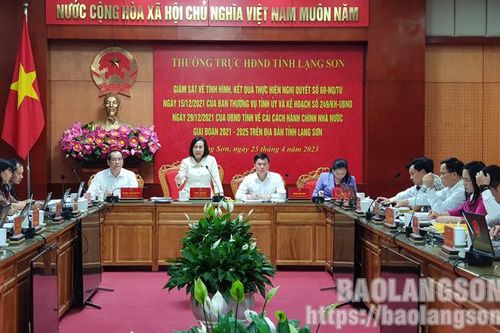 Đoàn giám sát của Thường trực HĐND tỉnh giám sát tại UBND tỉnh và một số cơ quan, đơn vị về tình hình, kết quả thực hiện cải cách hành chính Nhà nước giai đoạn 2021-2025
