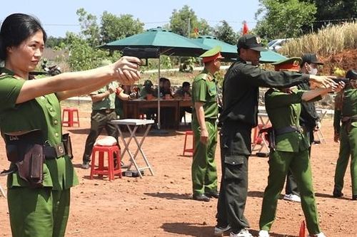 Gần 500 CBCS Công an tỉnh Đắk Nông tham gia hội thi bắn súng quân dụng