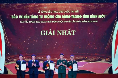 Trao giải cuộc thi viết 'Bảo vệ nền tảng tư tưởng của Đảng trong tình hình mới' lần thứ 2