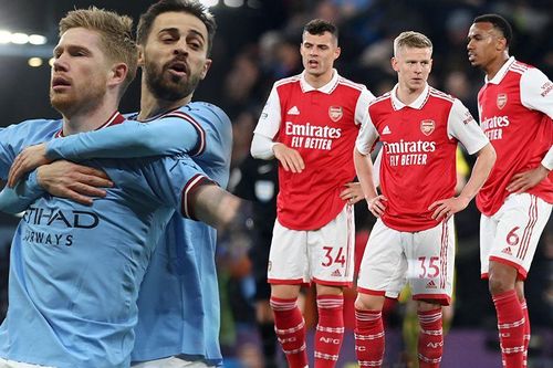 Thua thảm 1-4, Arsenal dâng chức vô địch cho Man City
