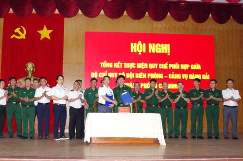 Thành phố Hồ Chí Minh: Tổng kết thực hiện Quy chế phối hợp giữa Bộ Chỉ huy BĐBP và Cảng vụ Hàng hải thành phố