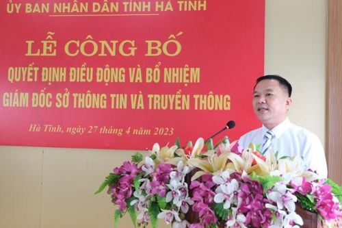 Ông Dương Kim Nga được bổ nhiệm làm Phó Giám đốc Sở Thông tin và Truyền thông Hà Tĩnh