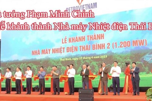 Thủ tướng Phạm Minh Chính dự lễ khánh thành Nhà máy Nhiệt điện Thái Bình 2
