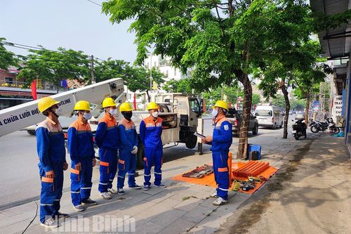 Công ty Điện lực Ninh Bình đẩy mạnh công tác vệ sinh Hotline đường dây và TBA của khách hàng trung áp