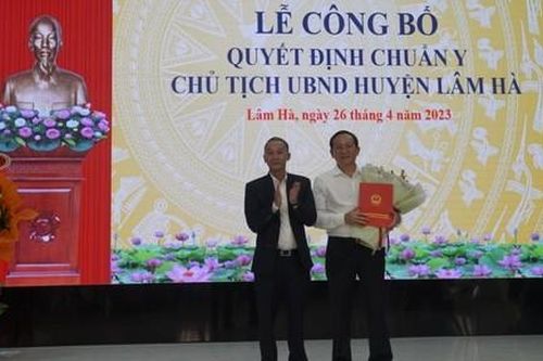 Trưởng Công an huyện Lâm Hà được chuẩn y giữ chức Chủ tịch UBND huyện