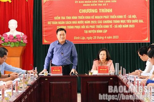 Chủ tịch UBND tỉnh kiểm tra tình hình phát triển kinh tế – xã hội tại huyện Đình Lập