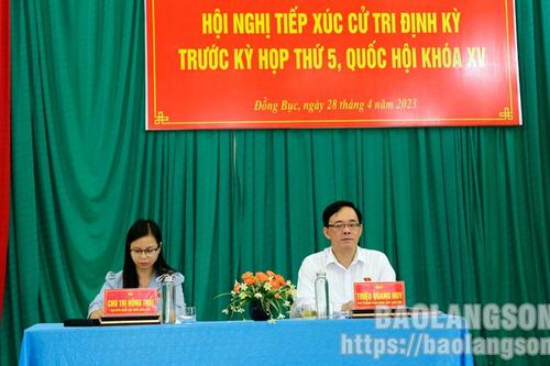 Đoàn đại biểu Quốc hội tỉnh tiếp xúc cử tri tại Lộc Bình và Đình Lập