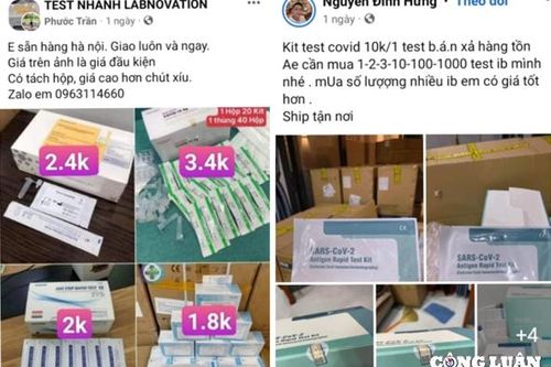 Kit test nhanh COVID-19 hàng tồn được 'xả giá' mạnh với chất lượng thả nổi trên chợ mạng