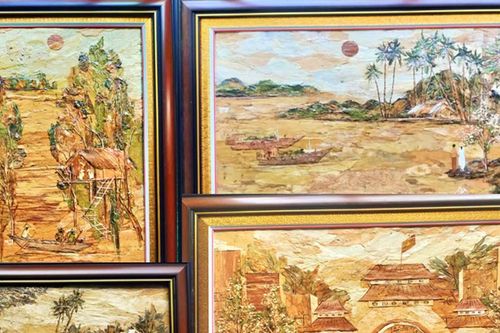 Mộc mạc tranh vỏ tràm Miệt Thứ